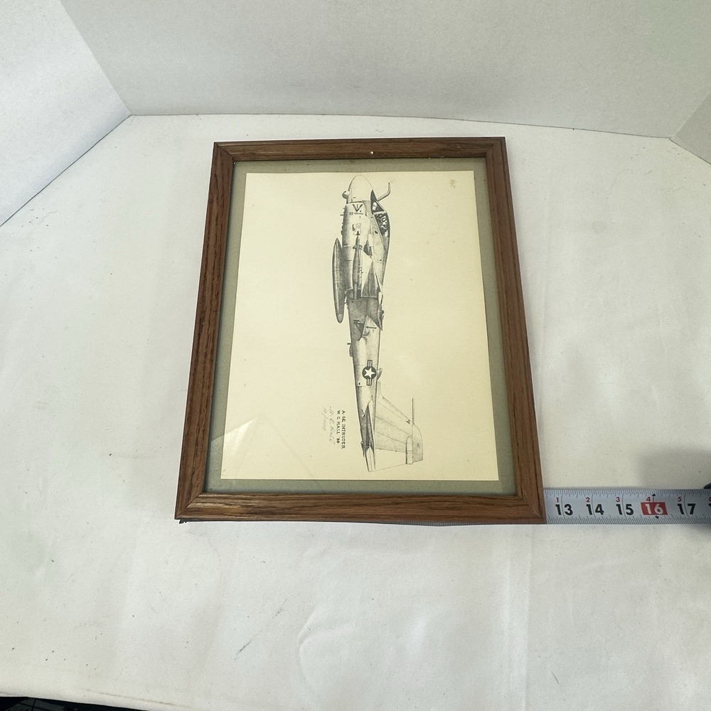 A-6E Intruder Military Lithograph Framed W.C. Hall 1988 Signed #15/1000 15×12 - Picture 5 of 6